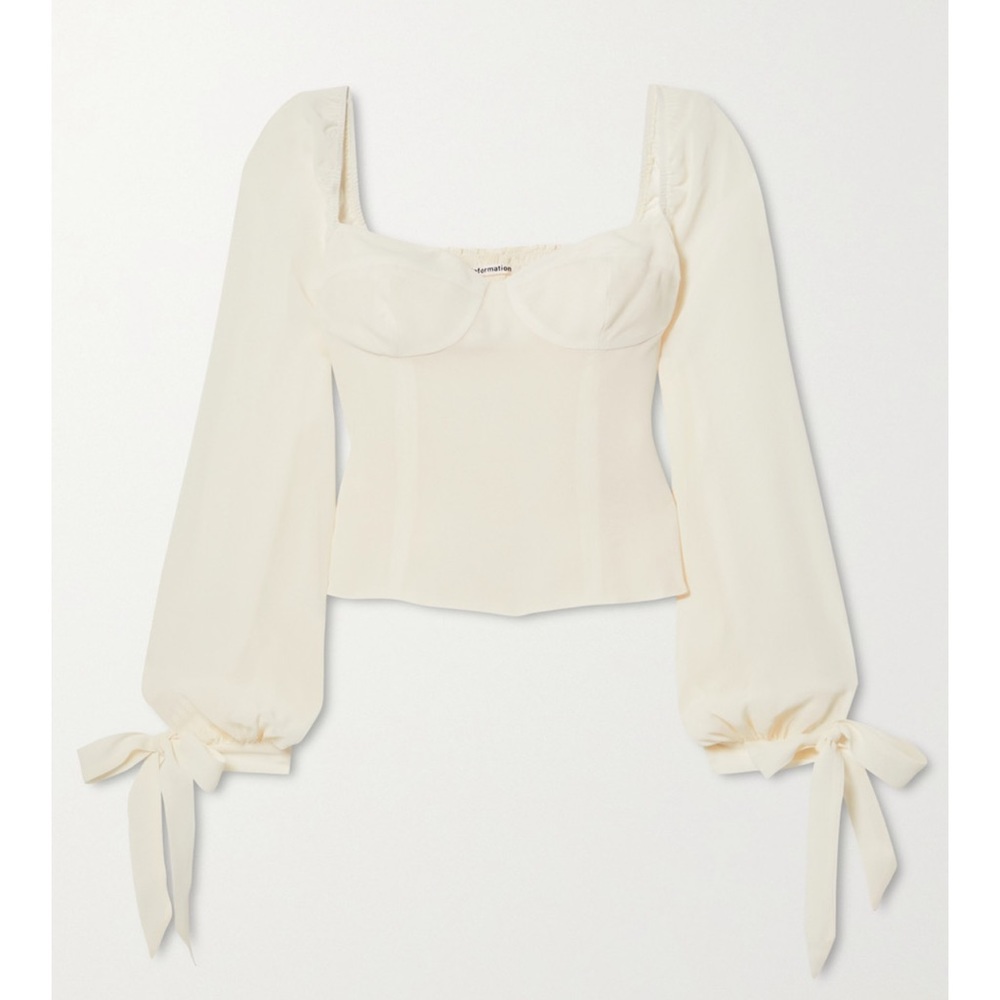 Reformation Sawtelle crepe de chine Top Size 6